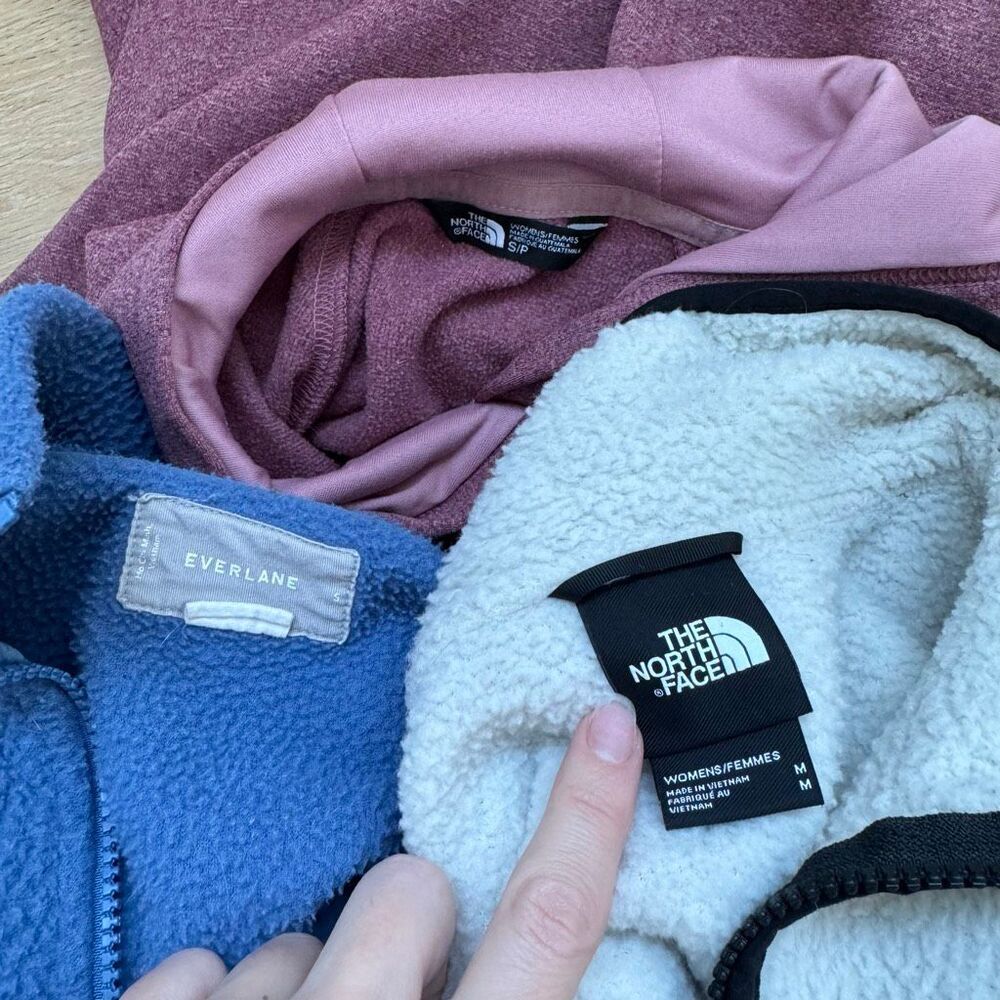 Bundle of Three The North Face Everlane Sherpa Hoodie Size Small & Medium - Picture 12 of 12